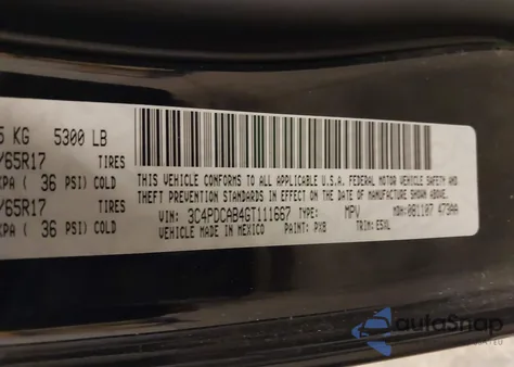 2016 Dodge Journey Se z USA, uszkodzony, nr VIN 3C4PDCAB4GT111667